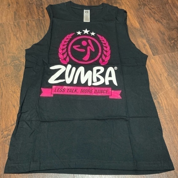 ZUMBA tank top “Less Talk More Dance” 100% Cotton XS/SM - Picture 1 of 6
